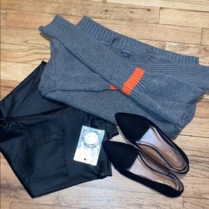 Mystery box with sweater, pants, shoes & earrings